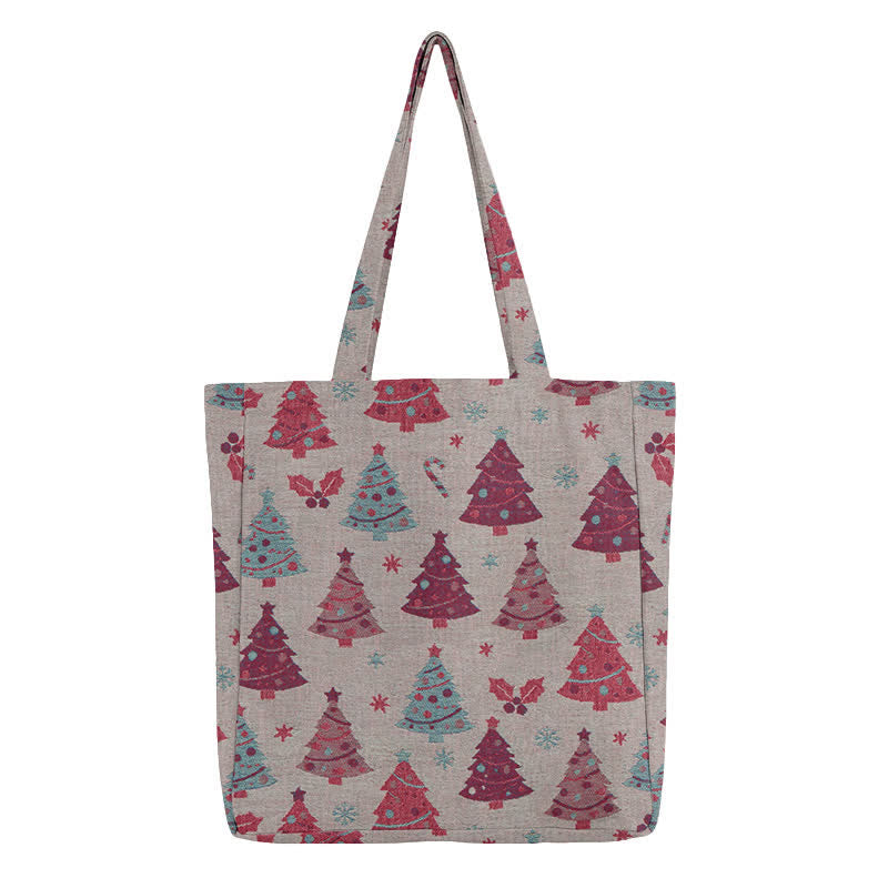 Borsa a tracolla in cotone con albero di Natale. - image 15