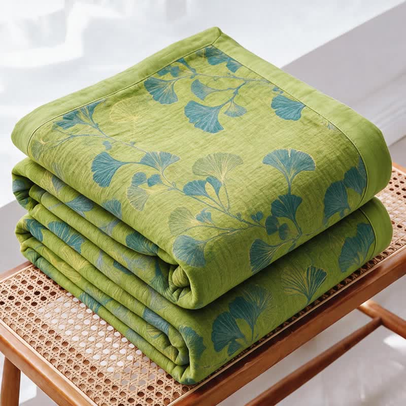 Trapunta reversibile in cotone con motivo floreale da giardino in stile retrò - image 5