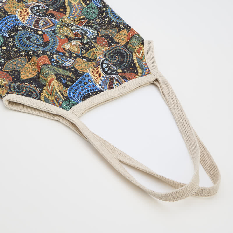 Borsa a tracolla tote con stampa floreale in stile bohémien - image 5
