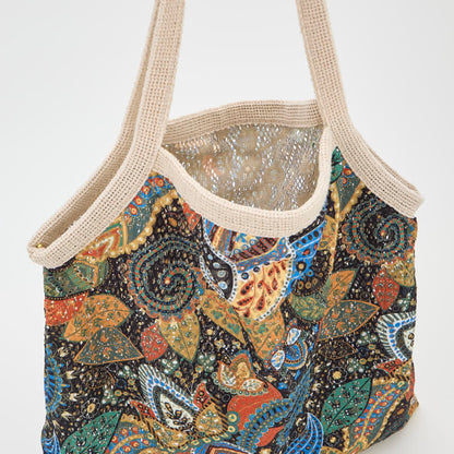 Borsa a tracolla tote con stampa floreale in stile bohémien - image 3