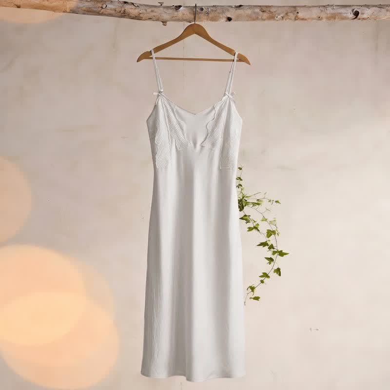 Sottoveste in cotone e pizzo - image 1