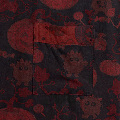 Kimono in cotone rosso e nero a tema mostro di Halloween - image 9