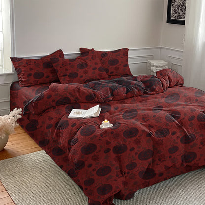 Set di biancheria da letto in cotone a 4 pezzi con motivo zucca e mostro di Halloween - image 3