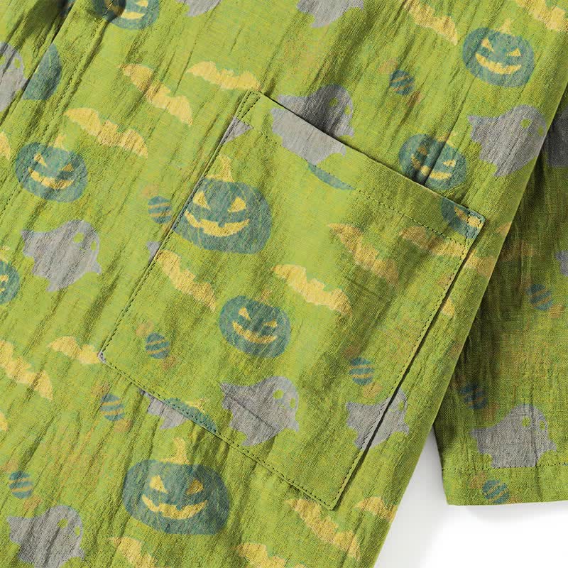 Set pigiama kimono in cotone con motivo Halloween Fantasma e Zucca - image 38