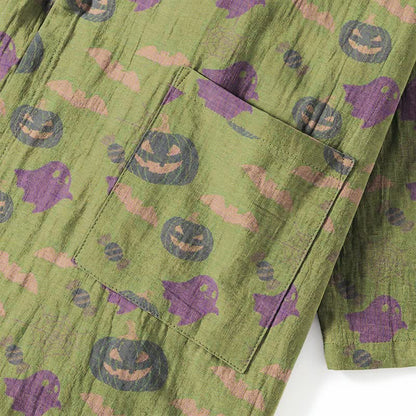 Set pigiama kimono in cotone con motivo Halloween Fantasma e Zucca - image 62