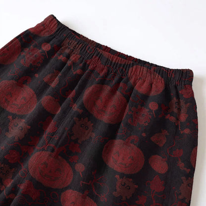 Completo da casa in cotone con mostro zucca rossa - image 13