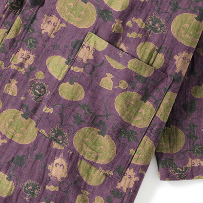 Set pigiama kimono retrò con zucca di Halloween - image 3
