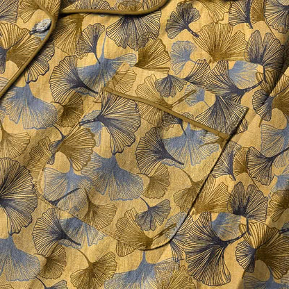 Set pigiama con colletto a tacca a forma di foglia di ginkgo - image 3