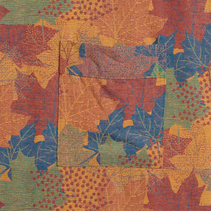 Kimono in cotone con motivo a foglie d'acero autunnali - image 28