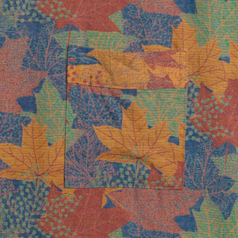 Kimono in cotone con motivo a foglie d'acero autunnali - image 34