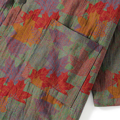 Set pigiama kimono in cotone con motivo foglia d'acero - image 12