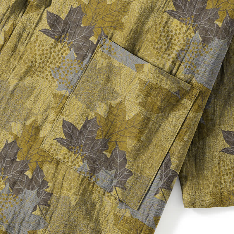 Set pigiama kimono in cotone con motivo foglia d'acero - image 20