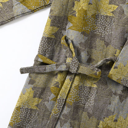 Set pigiama kimono in cotone con motivo foglia d'acero - image 27