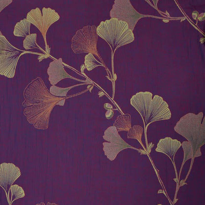 Kimono in cotone con foglie di ginkgo in stile retrò - image 7