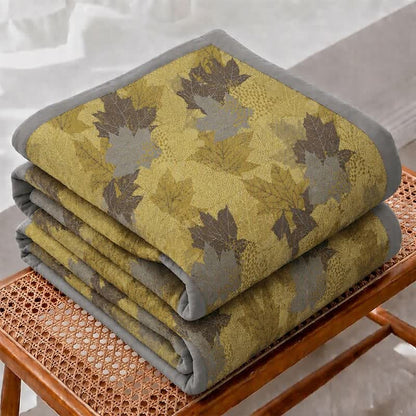 Coperta in cotone con coloratissime foglie d'acero autunnali - image 9