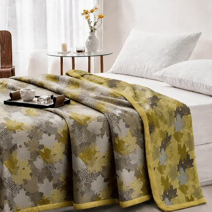 Coperta in cotone con coloratissime foglie d'acero autunnali - image 14