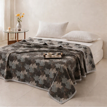 Coperta in cotone con coloratissime foglie d'acero autunnali - image 27