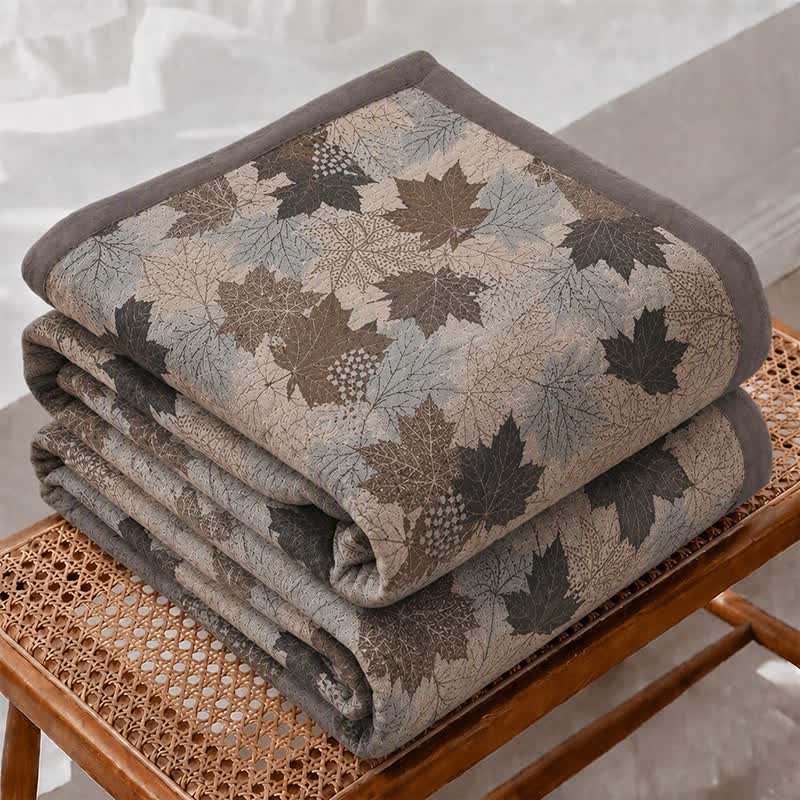 Coperta in cotone con coloratissime foglie d'acero autunnali - image 29