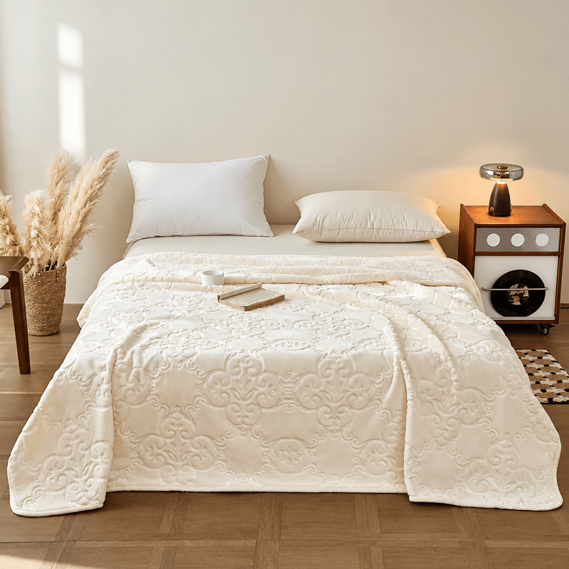 Coperta di lusso in pile Raschel multicolore - Beige - Coperta - 79" x 91" - image 25
