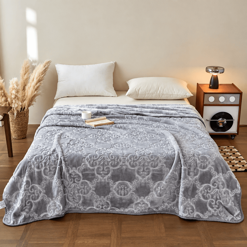 Coperta di lusso in pile Raschel multicolore - Grigio chiaro - Coperta - 79" x 91" - image 20