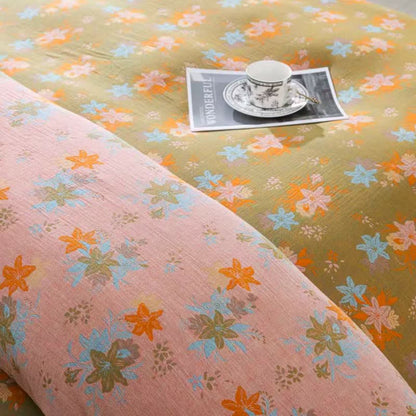 Set di biancheria da letto con copripiumino in cotone a fiori di melo selvatico. - image 7