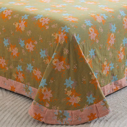 Set di biancheria da letto con copripiumino in cotone a fiori di melo selvatico. - image 4