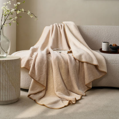 Coperta minimalista in pile sherpa a doppia faccia - Beige - 200cm x 230cm - image 11