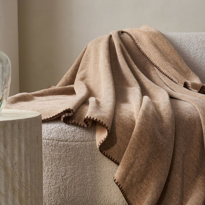 Coperta minimalista in pile sherpa a doppia faccia - image 1