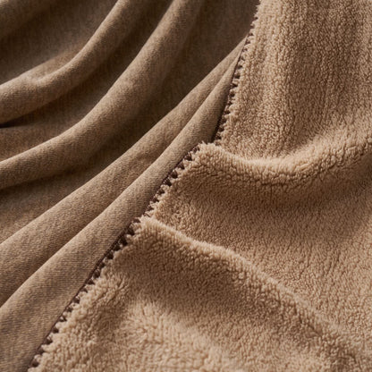 Coperta minimalista in pile sherpa a doppia faccia - image 3