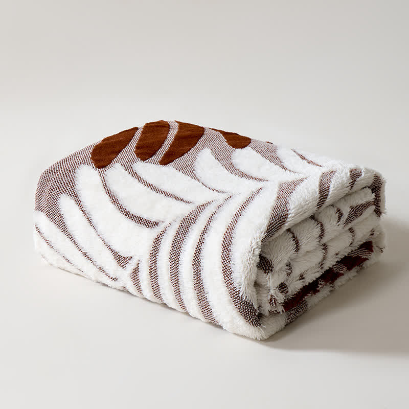 Coperta in pile con motivo botanico moderno - image 32