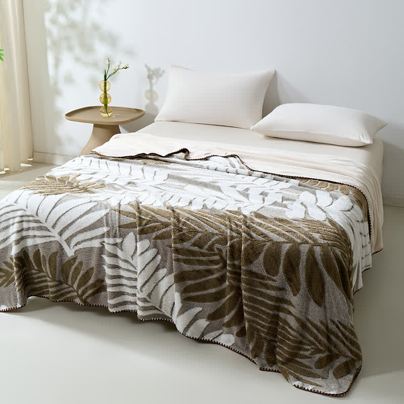 Coperta in pile con motivo botanico moderno - image 16