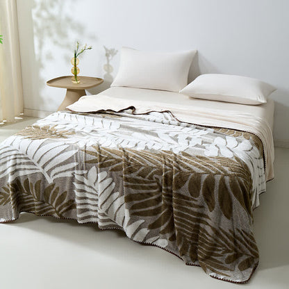 Coperta in pile con motivo botanico moderno - image 16