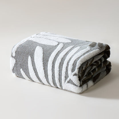 Coperta in pile con motivo botanico moderno - image 2