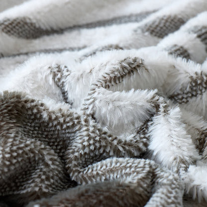 Coperta in pile con motivo botanico moderno - image 3