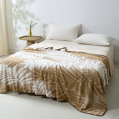 Coperta in pile con motivo botanico moderno - image 9