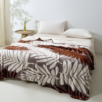 Coperta in pile con motivo botanico moderno - image 31