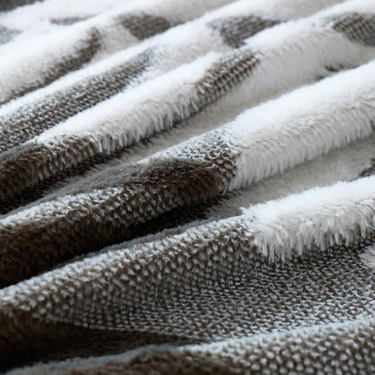 Coperta in pile con motivo botanico moderno - image 4