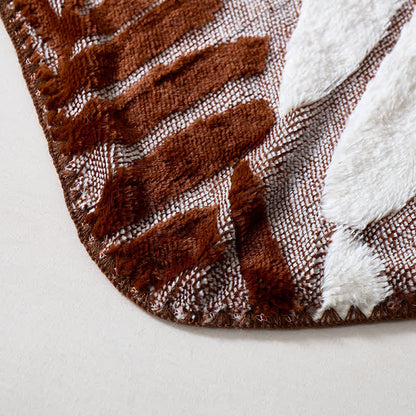 Coperta in pile con motivo botanico moderno - image 36