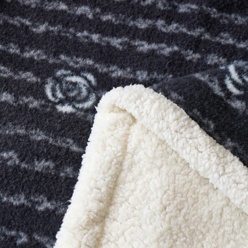 Coperta in peluche vintage con motivo floreale - image 4