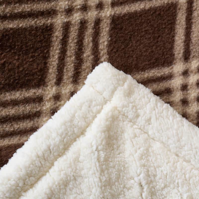 Coperta in morbido pile con motivo a quadri - image 7