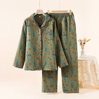 Completo da casa in cotone Garden Bloom - Verde - XL - image 15