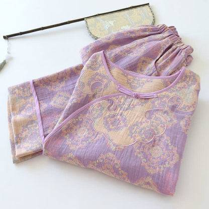 Set da salotto vintage orientale in garza di cotone - image 2