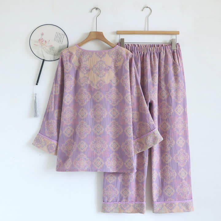 Set da salotto vintage orientale in garza di cotone - image 1