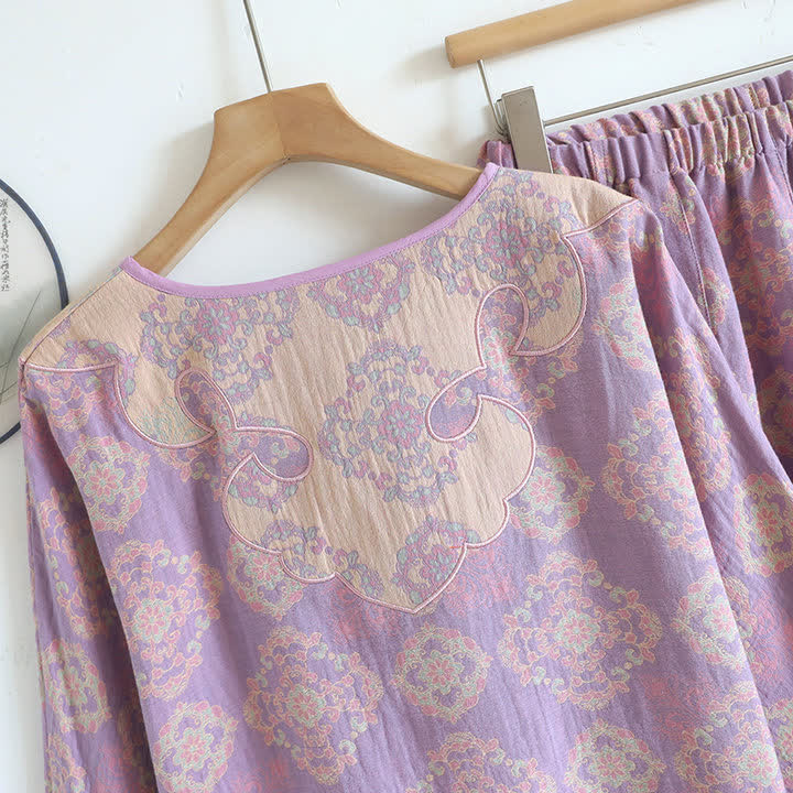 Set da salotto vintage orientale in garza di cotone - image 4