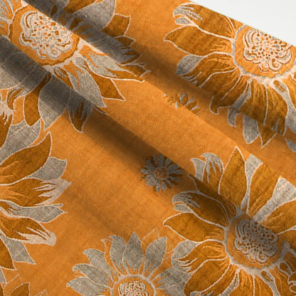 Set pigiama orientale in cotone con motivo girasole - image 5