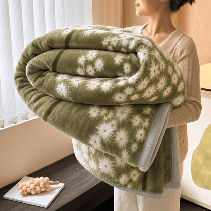 Coperta in morbido pile color dente di leone - Verde - Coperta - 200cm x 230cm - image 0