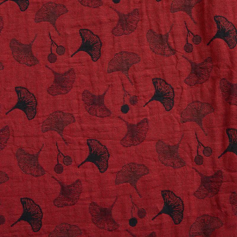 Pantaloni harem vintage in cotone con foglie di ginkgo - image 8