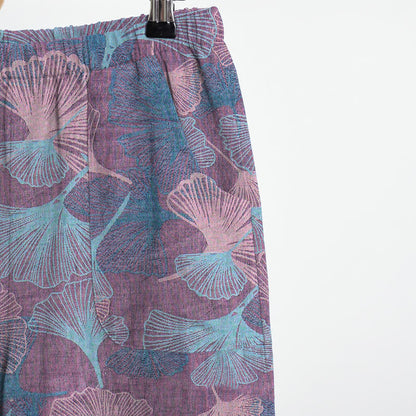 Set pigiama in stile cinese con foglie di ginkgo - image 10