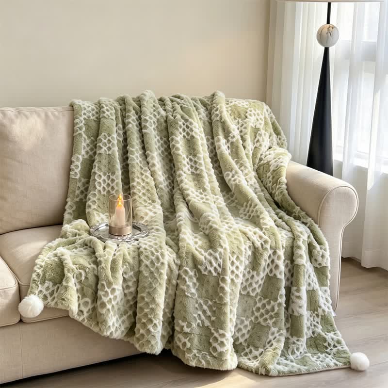 Coperta reversibile a griglia a scacchi - image 5