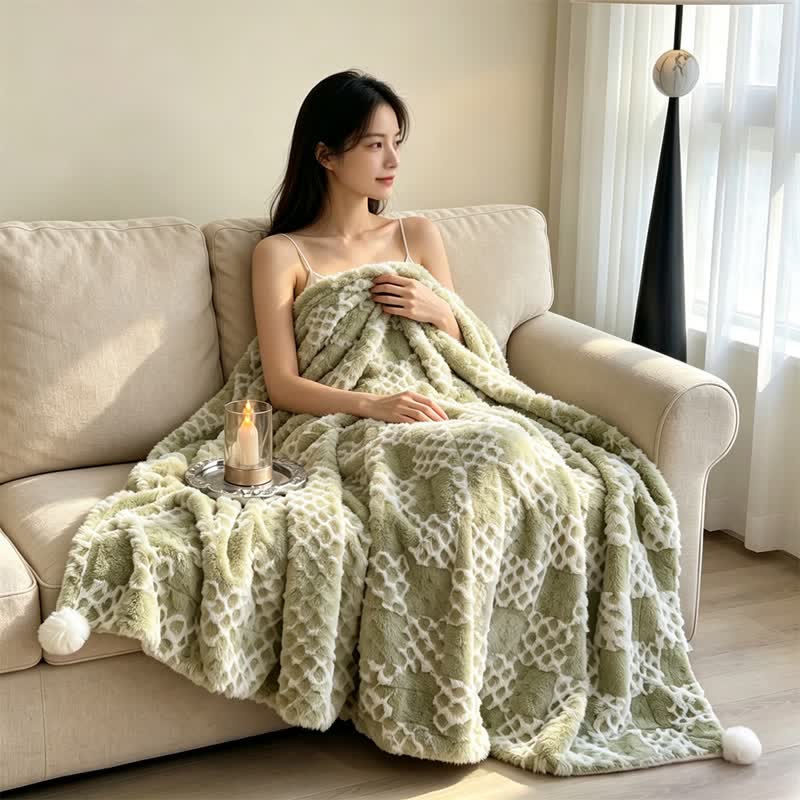 Coperta reversibile a griglia a scacchi - image 6